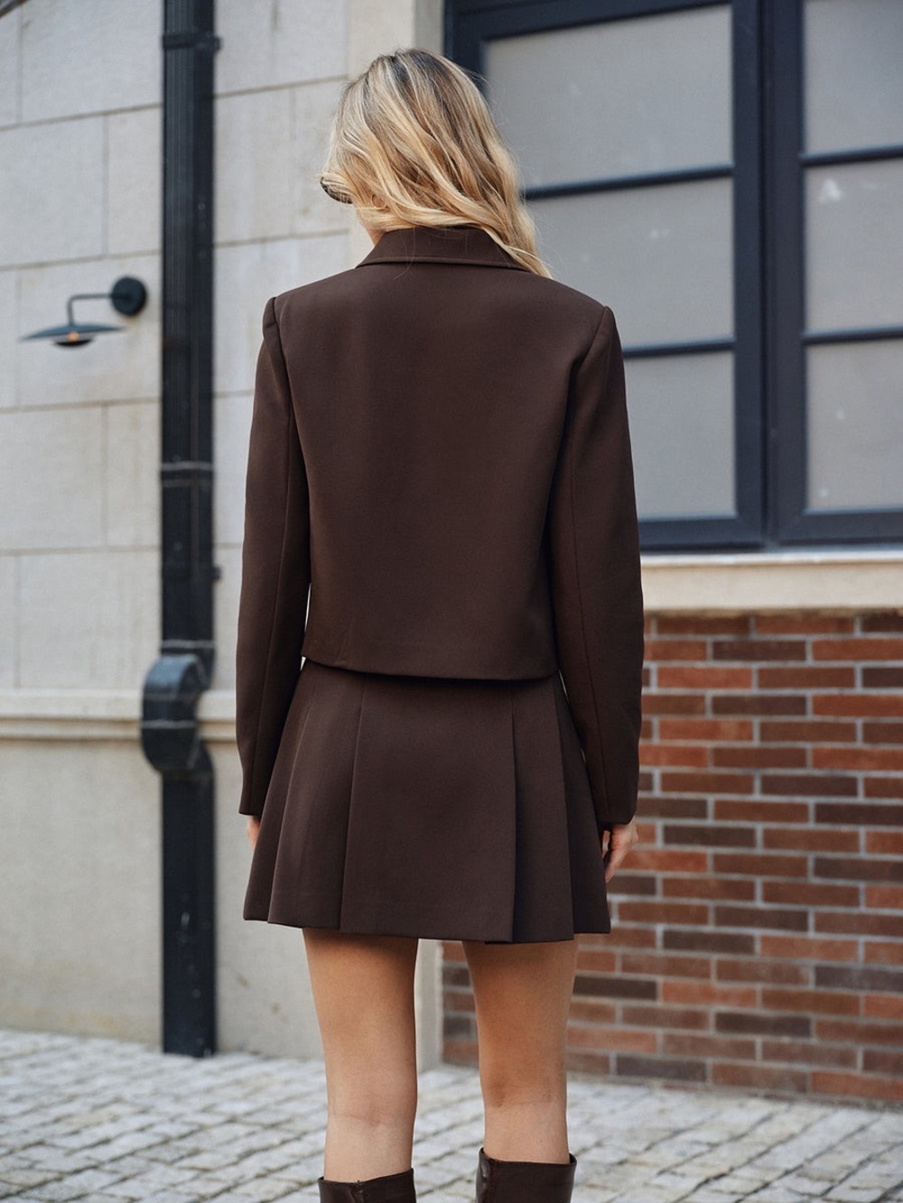 Commense Collared Metal Button Jacket - Picture 4 of 7